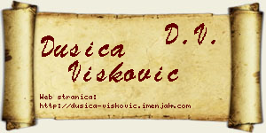 Dušica Višković vizit kartica